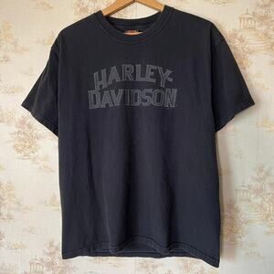 00s Black Harley Davidson Spellout T-Shirt | Mechanicsburg PA | L